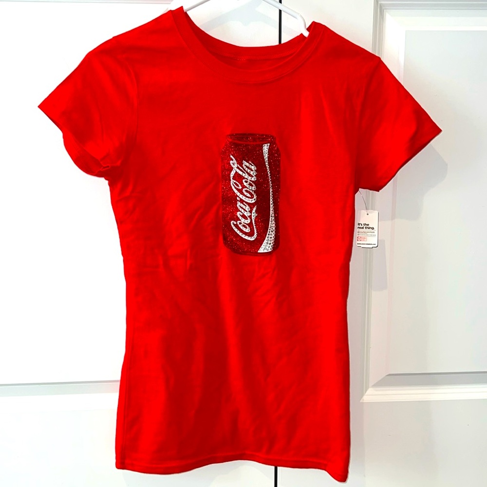 Coca Cola red bling can t shirt NWT